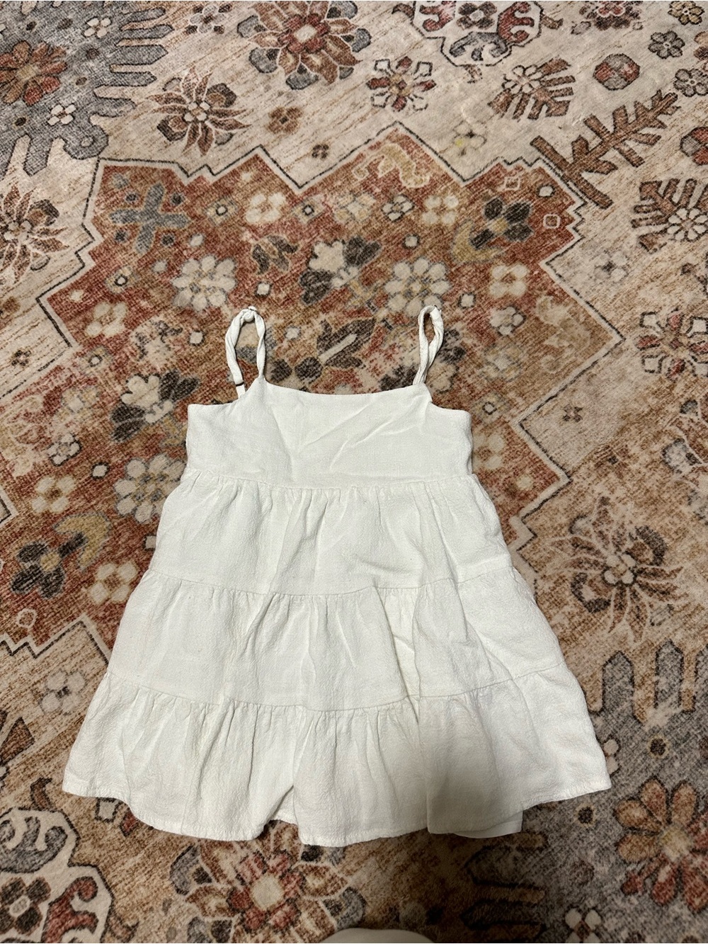Little Bipsy White Tiered Sundress
